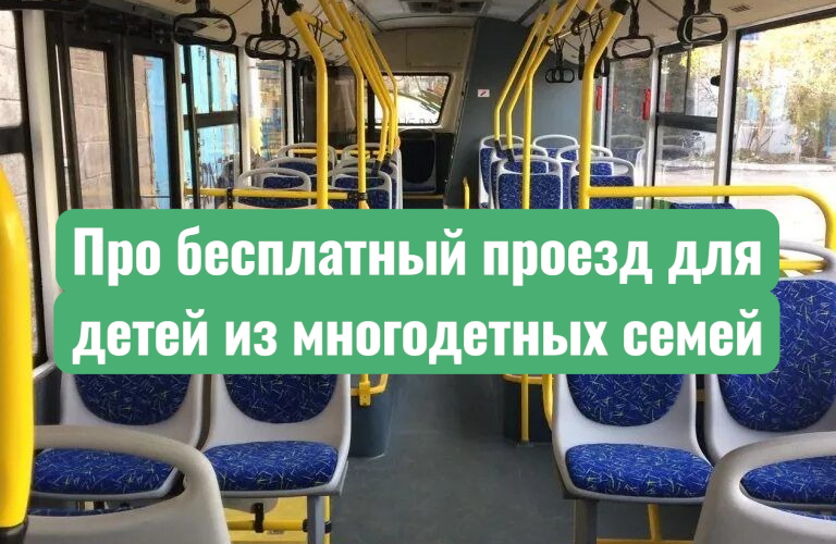 Дети из многодетных семей имеют право на бесплатный проезд в автобусах МУП «Городские маршруты».