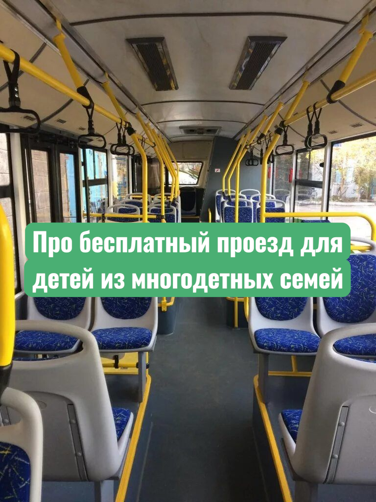 Дети из многодетных семей имеют право на бесплатный проезд в автобусах МУП «Городские маршруты».